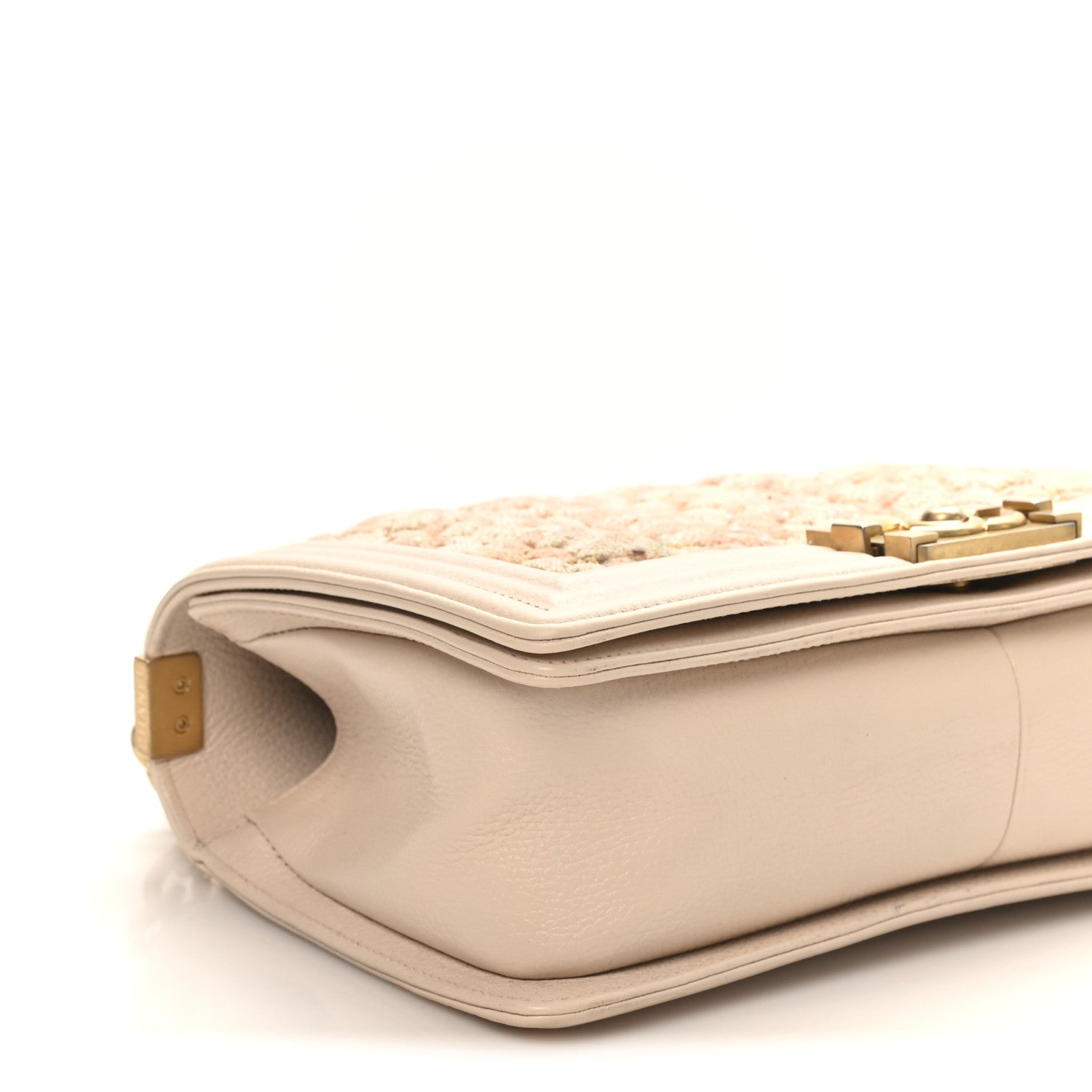 Chanel Braided Tweed Lambskin Medium Boy Flap Pink 9 of 10