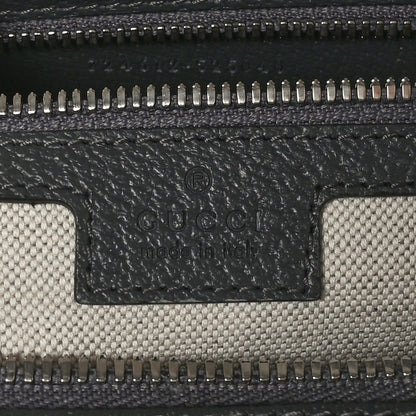 Gucci GG Supreme Monogram Textured Dollar Calfskin Large Savoy Duffle Bag Grey Black Graphite Grey 6 of 10