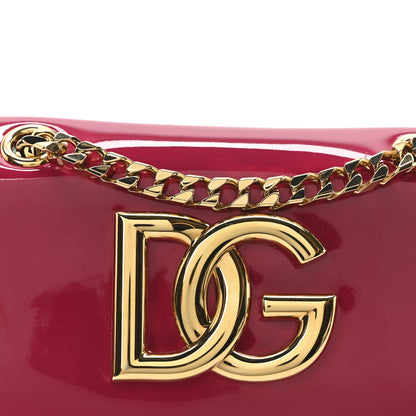 Dolce & Gabbana Patent DG Girls Phone Shoulder Bag Dark Pink 7 of 9
