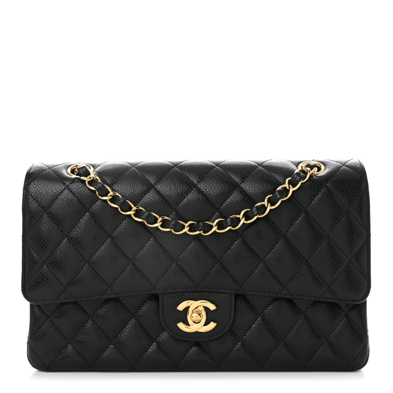 Chanel Caviar Quilted Medium Double Flap Black 1 of 11