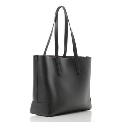 Burberry Calfskin TB Motif Embossed Medium Tote Black 3 of 11