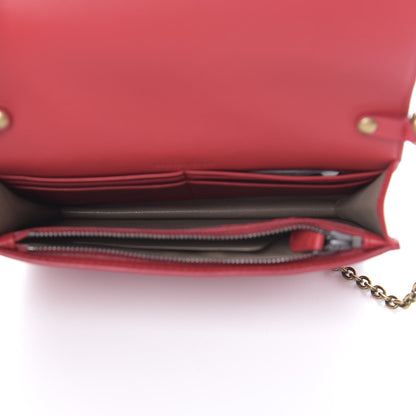 Bottega Veneta Nappa Intrecciato Chain Wallet China Red 5 of 12