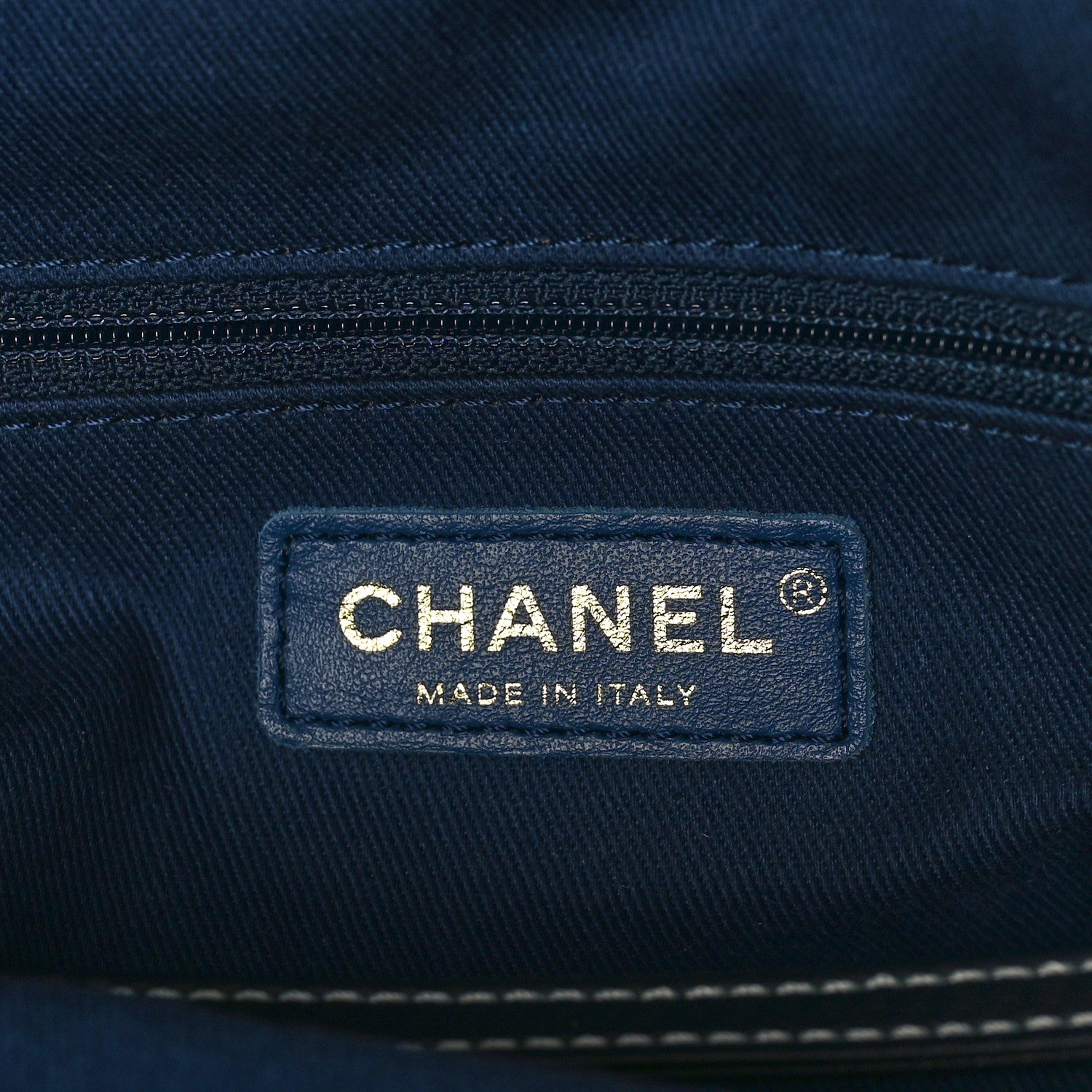 Chanel Denim Quilted CC Denim Trip Shoulder Bag Blue 6 of 9