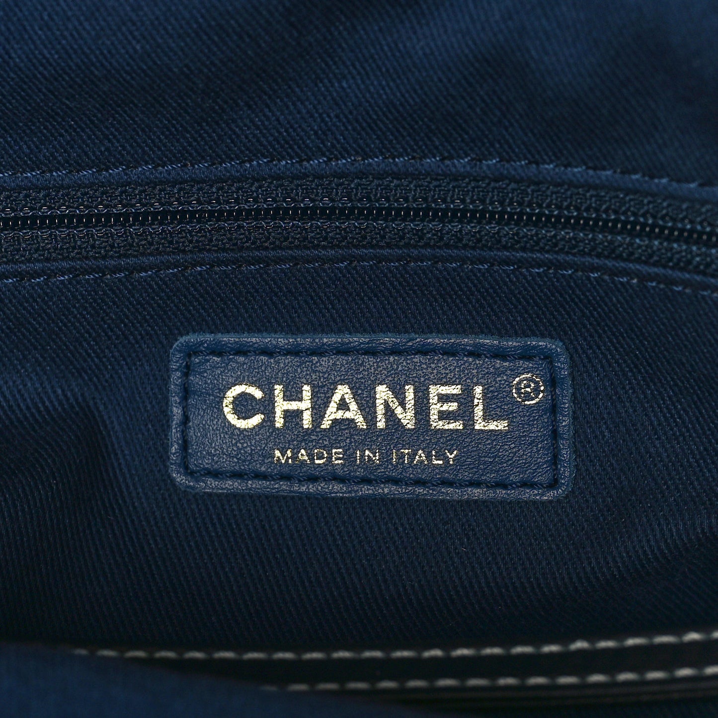 Denim Quilted CC Denim Trip Shoulder Bag Blue