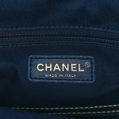 Chanel Denim Quilted CC Denim Trip Shoulder Bag Blue 6 of 9