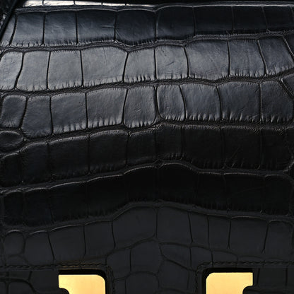 Hermes Matte Alligator Constance 24 Black 9 of 12