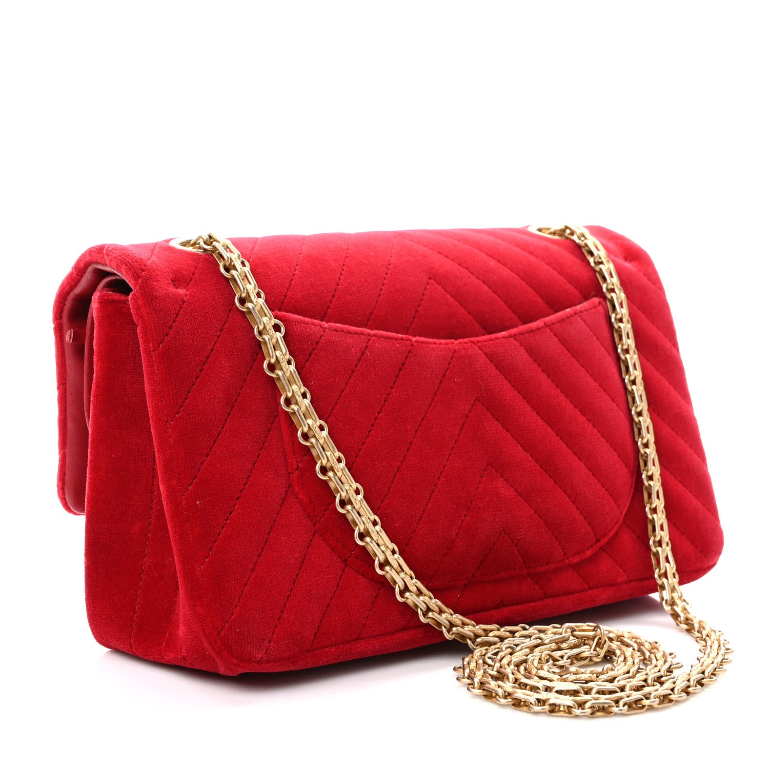 Chanel Velvet Chevron Quilted 2.55 Reissue 225 Flap Red 6 of 24