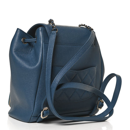 Chanel Caviar Quilted Business Affinity Backpack Blue 2 of 11