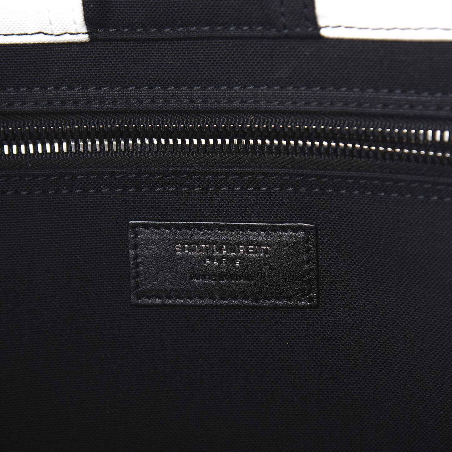 Canvas Noe Striped Tote Black White