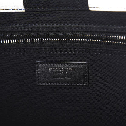 Saint Laurent Canvas Noe Striped Tote Black White 6 of 9
