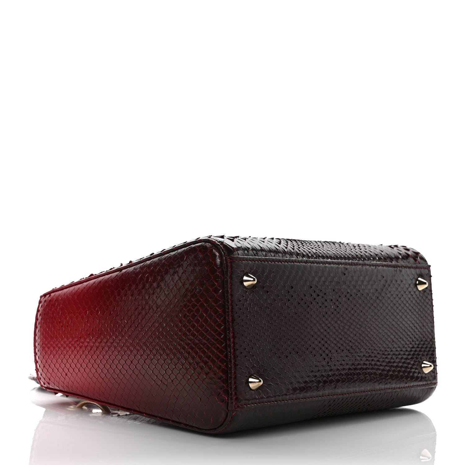 Christian Dior Snakeskin Medium Lady Dior Red 4 of 8