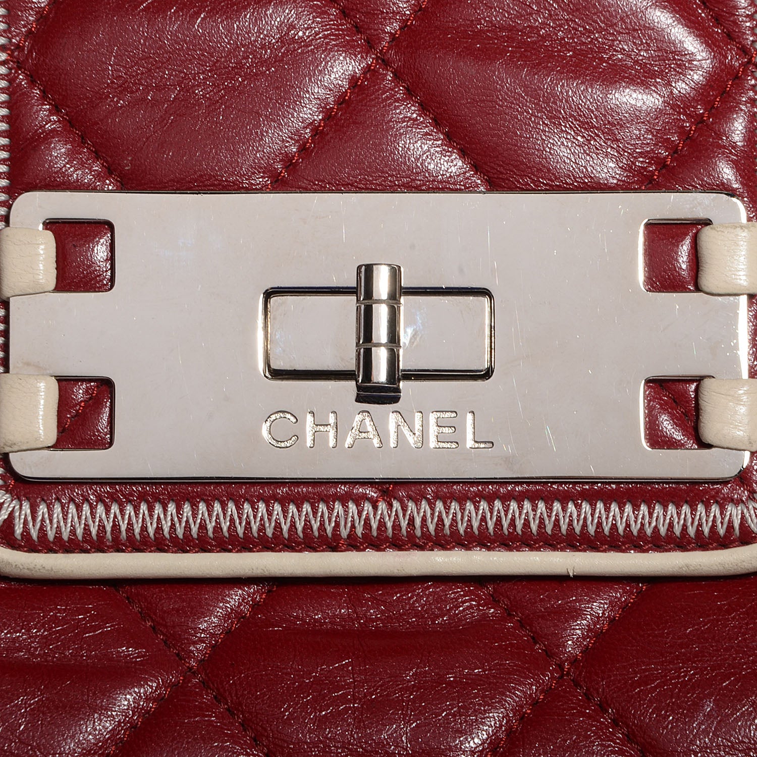 Chanel Lambskin Quilted North South Large Tote Red 8 of 8