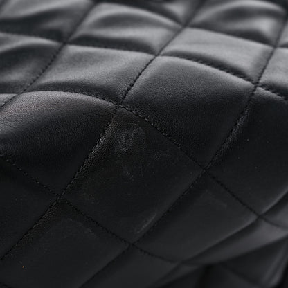 Chanel Lambskin Quilted CC Dweller Drawstring Tote Black 10 of 13