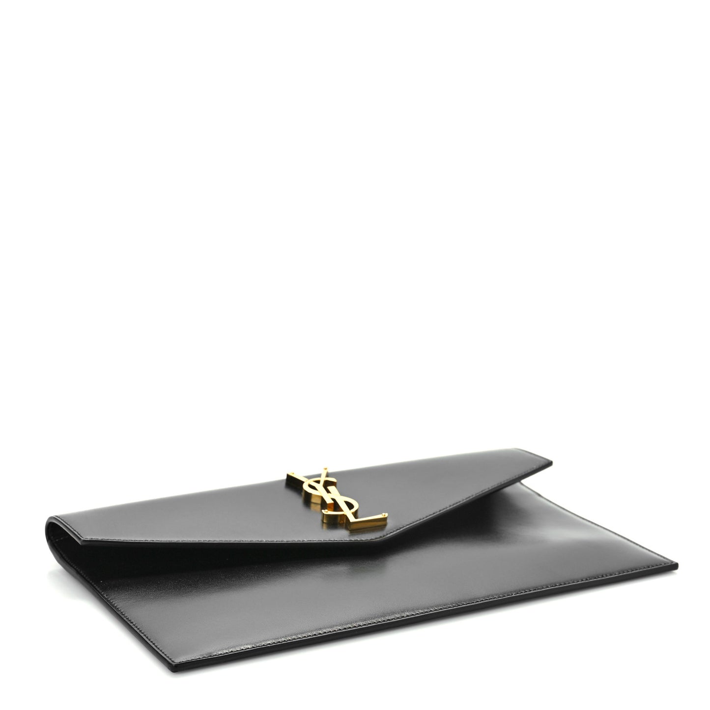 Smooth Shiny Calfskin Monogram Uptown Pouch Black