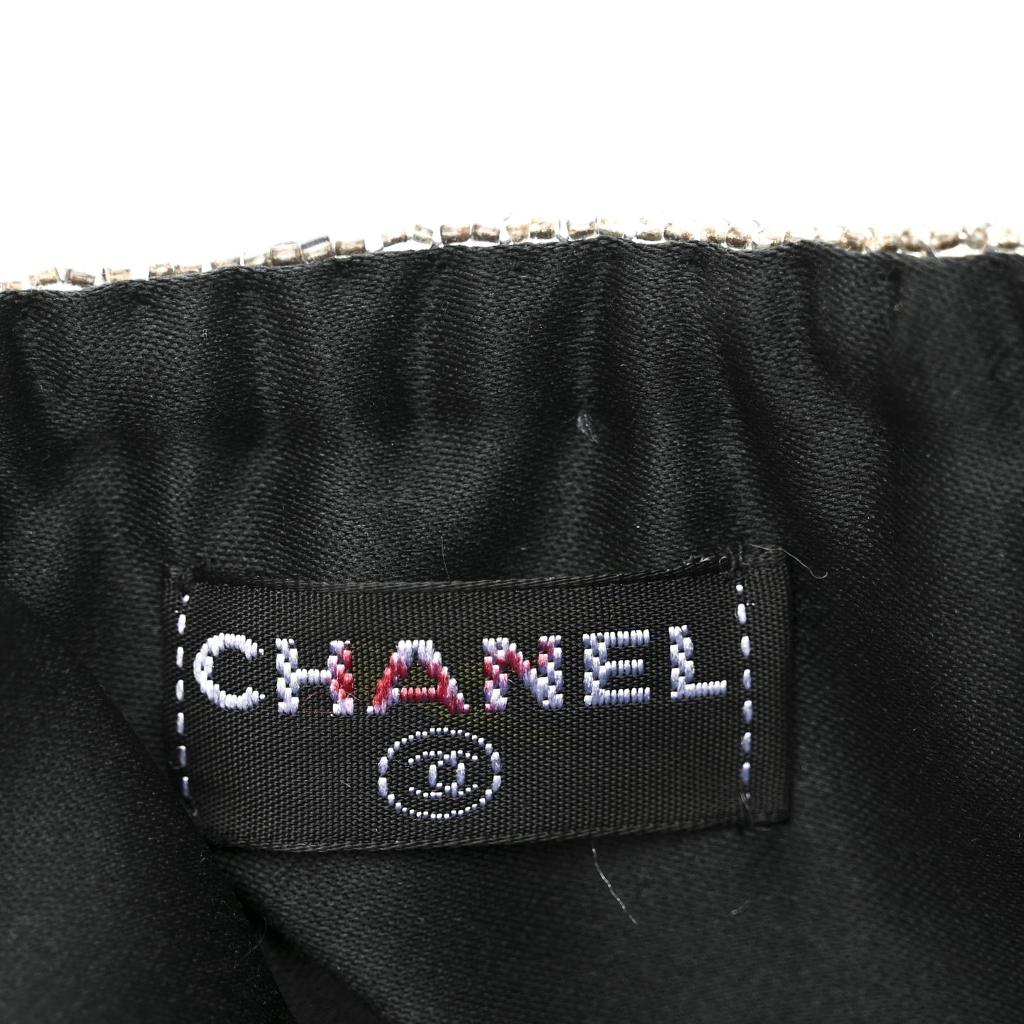 Satin Sequin Mini Tote Blue