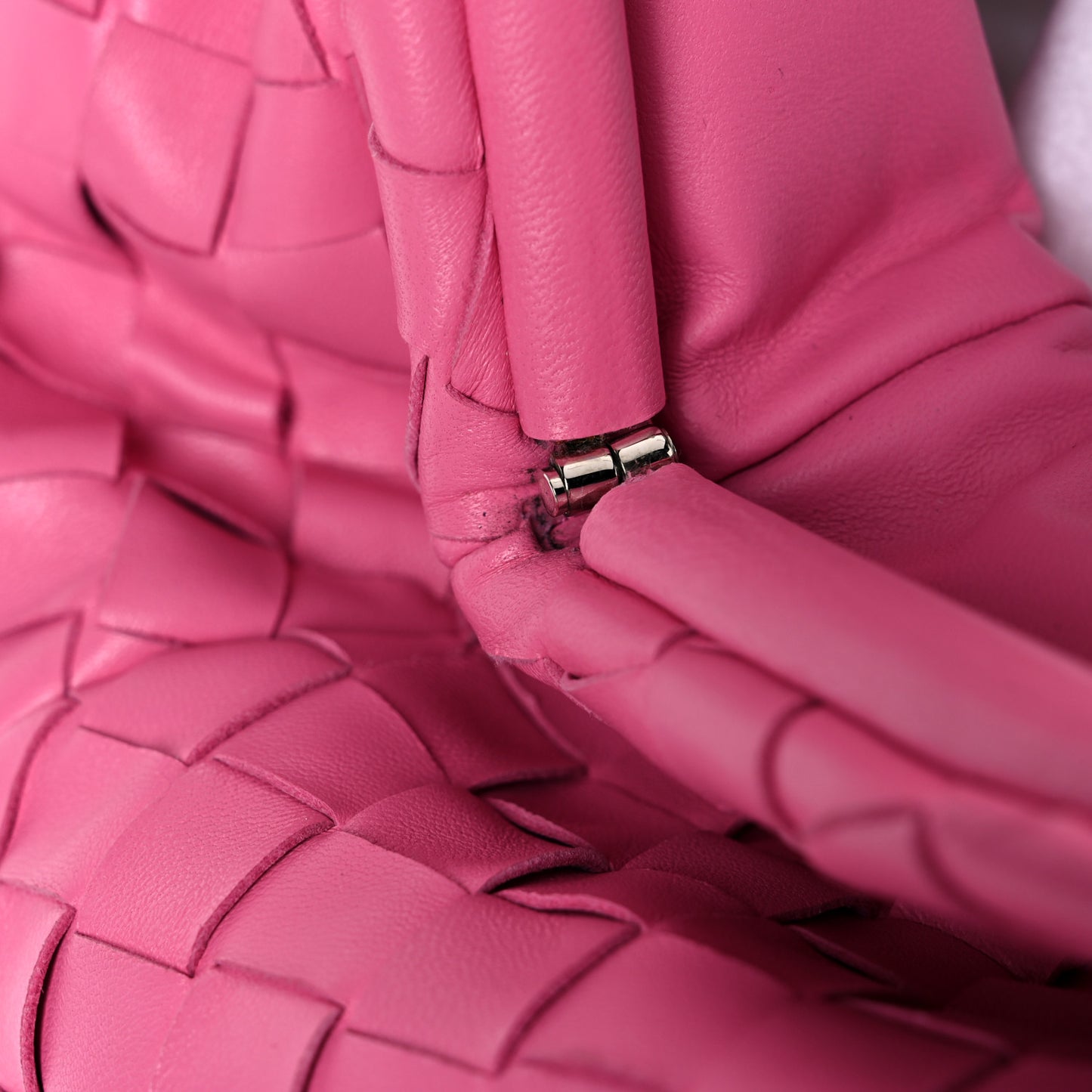 Nappa Maxi Intrecciato The Pouch Oversized Clutch Pink