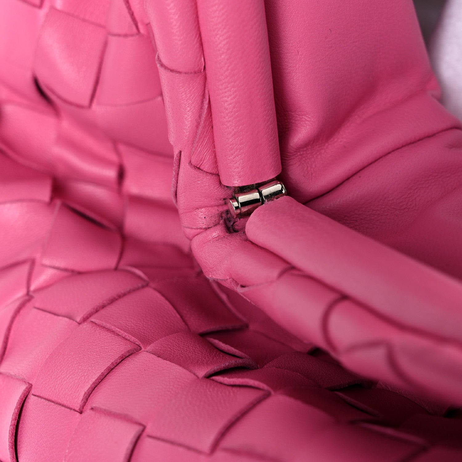 Bottega Veneta Nappa Maxi Intrecciato The Pouch Oversized Clutch Pink 13 of 14