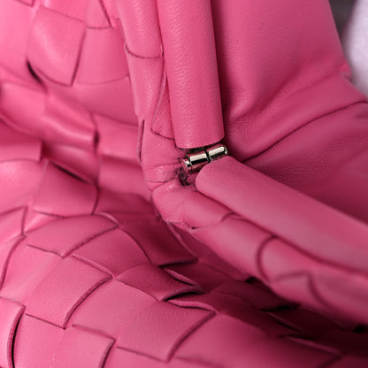 Bottega Veneta Nappa Maxi Intrecciato The Pouch Oversized Clutch Pink 13 of 14