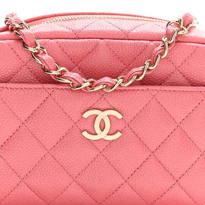Chanel Iridescent Caviar Small Timeless Camera Case Coral 7 of 10