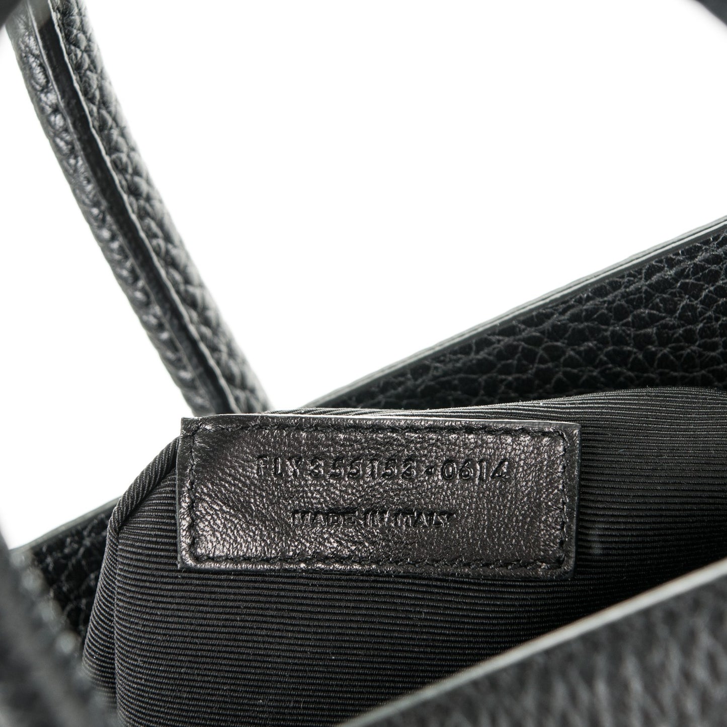 Grained Calfskin Small Sac De Jour Black