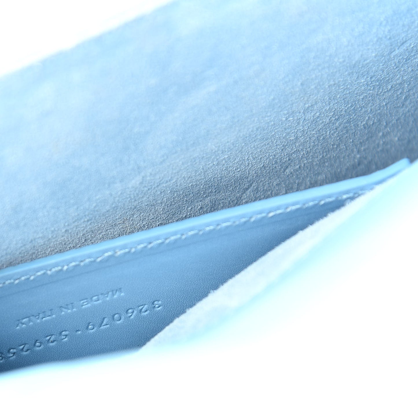 Smooth Calfskin Classic Monogram Cassandre Clutch Blue Glacier