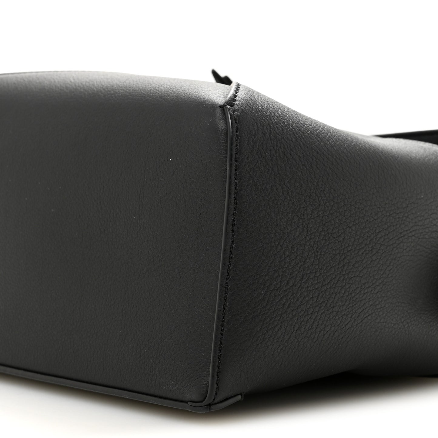 Calfskin Small Puzzle Edge Bag Black