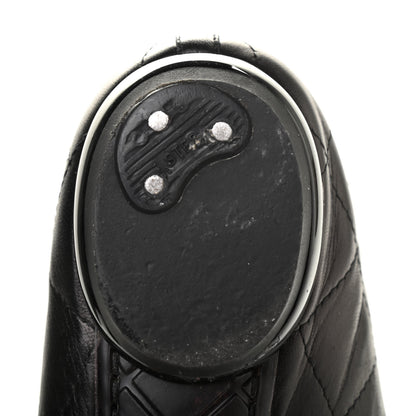 Chanel Lambskin Quilted Cambon Ballerina Flats 38 Black 9 of 11