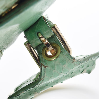 Dolce & Gabbana Snakeskin Small Shoulder Bag Green 8 of 10