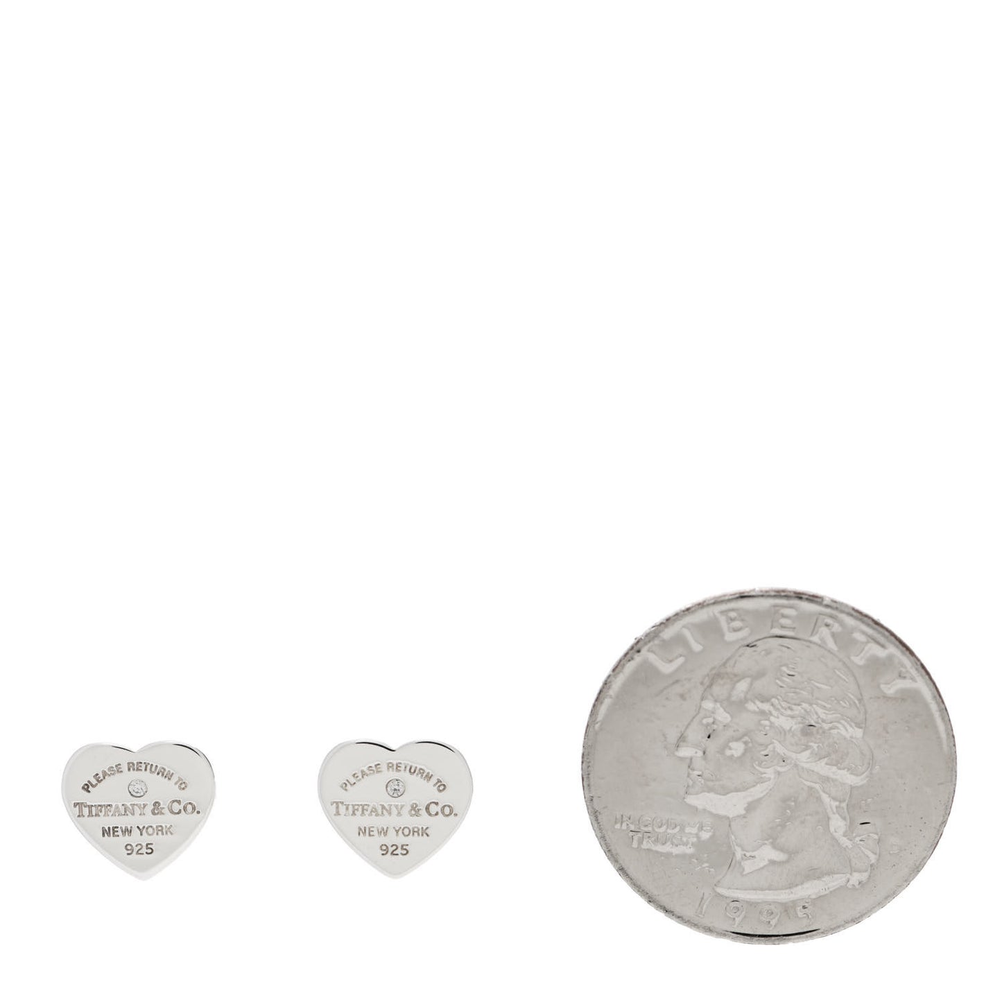 Sterling Silver Diamond Mini Return To Tiffany Heart Tag Earrings