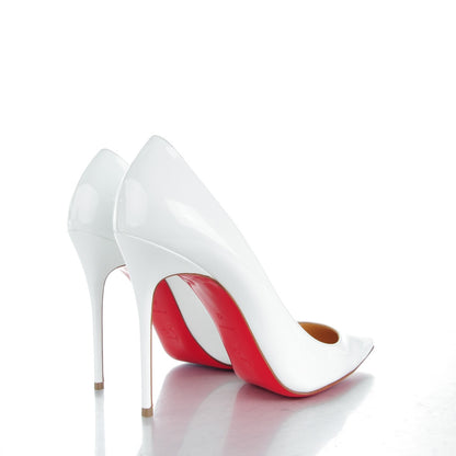 Christian Louboutin Patent Decollete 554 100 Pumps 42 White 4 of 8
