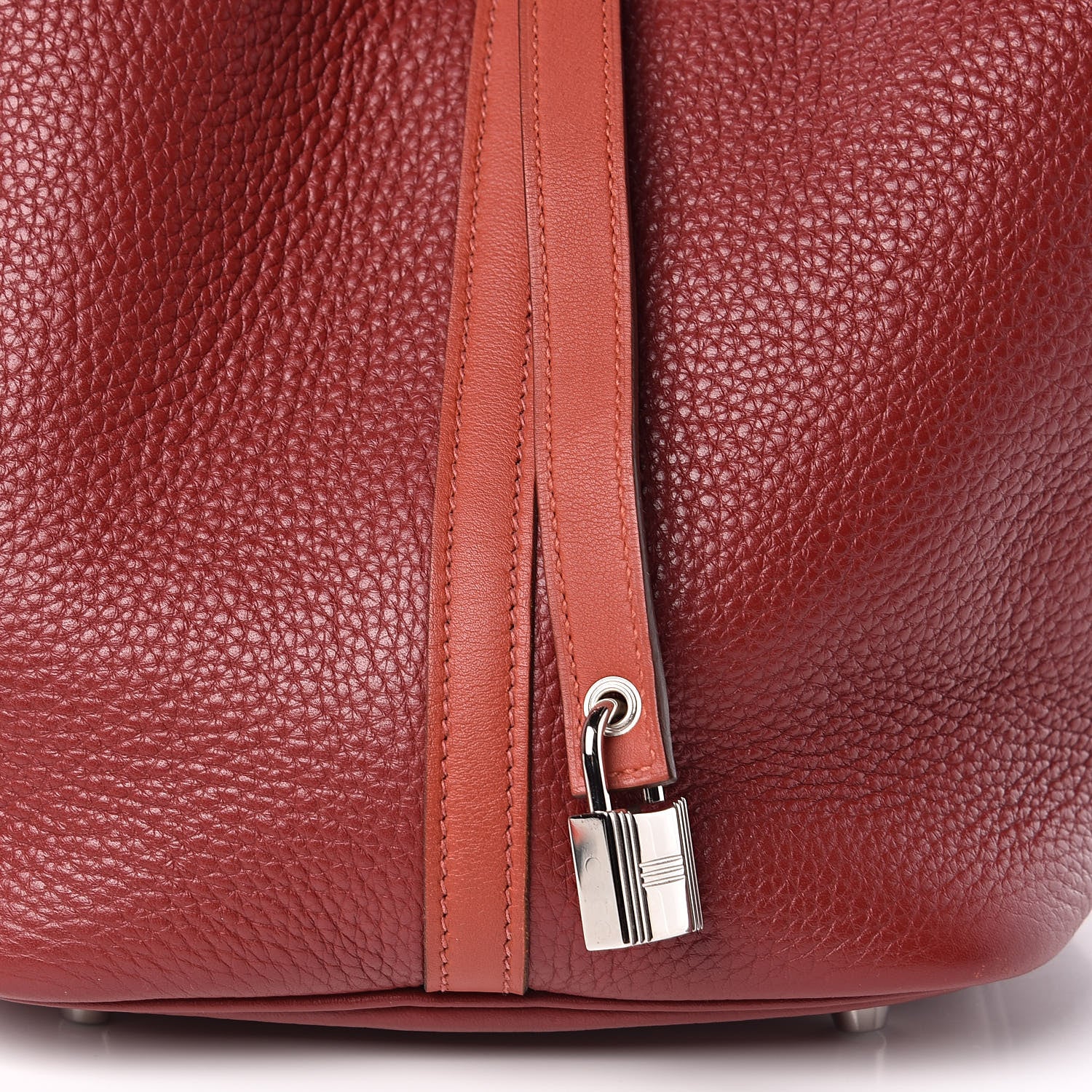Hermes Taurillon Clemence Swift Picotin Lock 22 MM Rouge H Brique 10 of 10