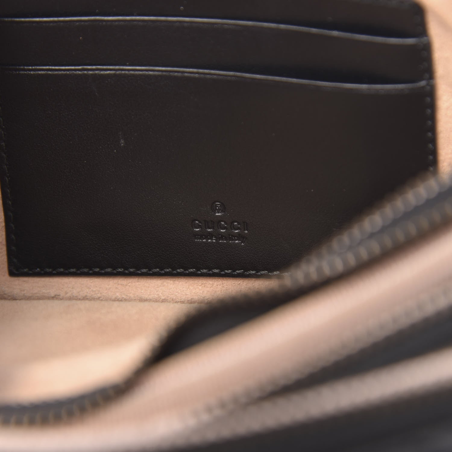 Gucci Calfskin Matelasse Mini GG Marmont Chain Crossbody Bag Black 8 of 12