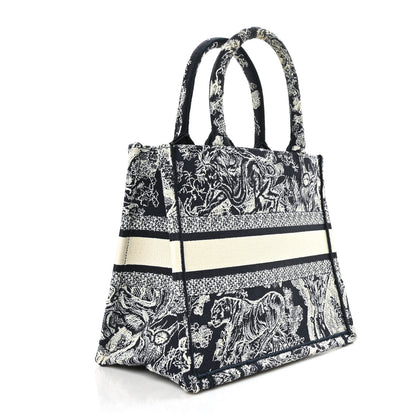 Christian Dior Canvas Embroidered Small Dioriviera Toile De Jouy Book Tote Blue 3 of 9