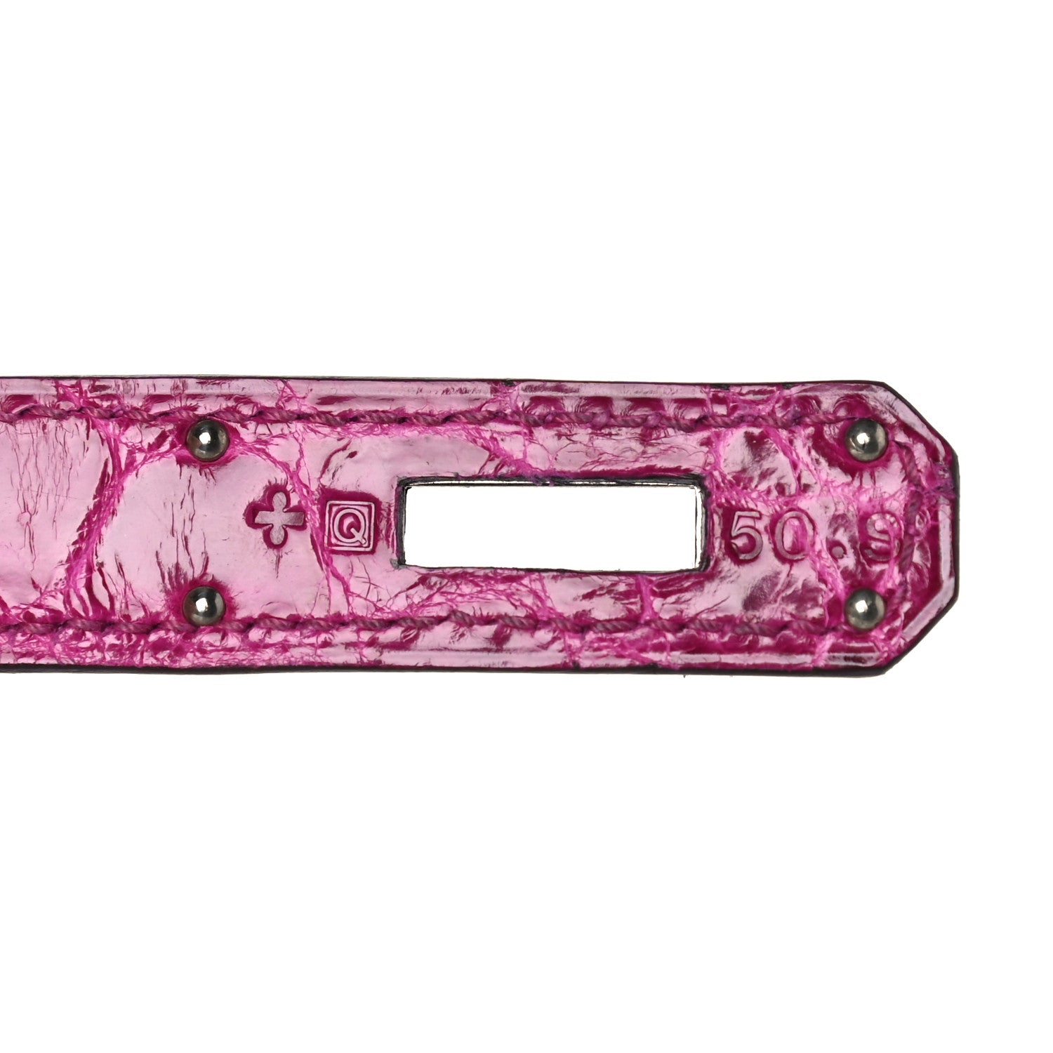 Hermes Shiny Niloticus Crocodile Kelly Sellier 32 Rose Scheherazade 7 of 27