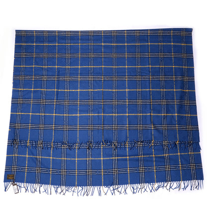 Louis Vuitton Wool Plaid Masai Tartan Rug Shawl Blue 3 of 5