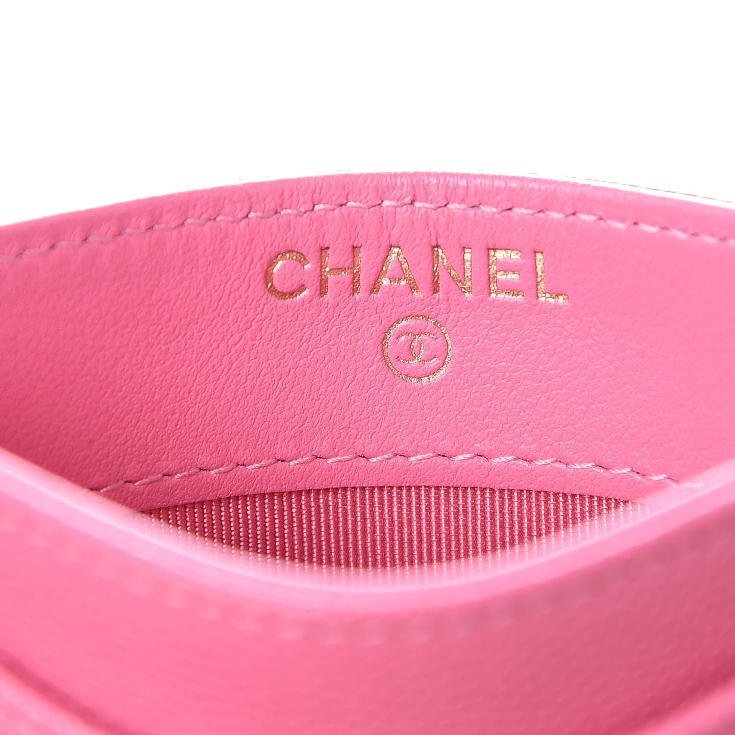 Chanel Caviar Quilted Card Holder Pink 6 of 9