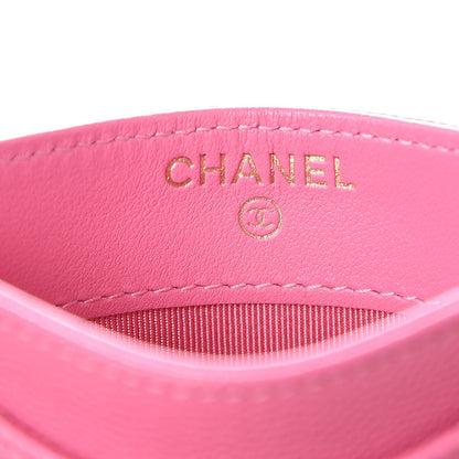 Chanel Caviar Quilted Card Holder Pink 6 of 9