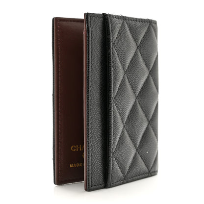 Chanel Caviar Quilted Card Holder Wallet Black 3 of 8
