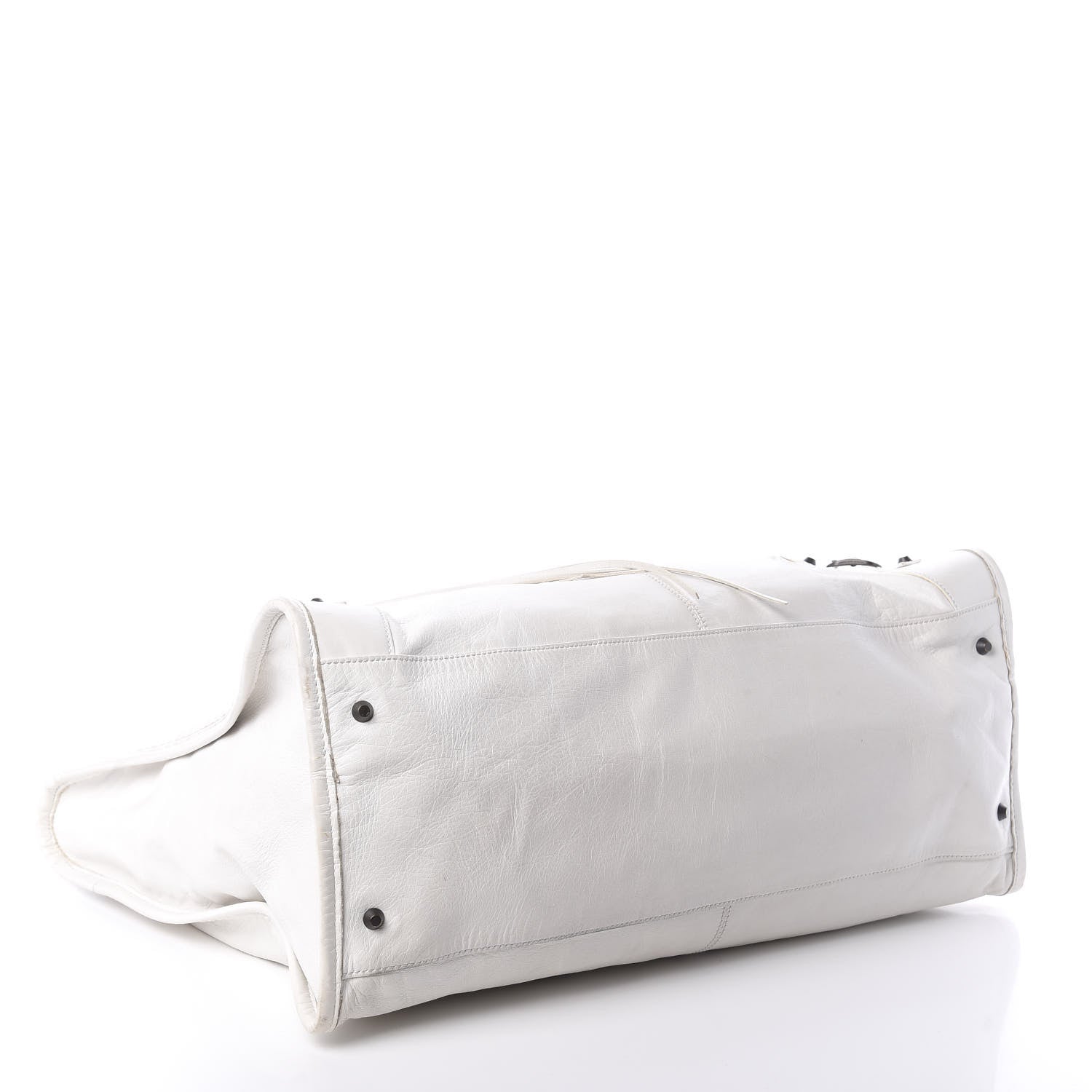 Balenciaga Agneau Classic Hardware Weekender White 4 of 17