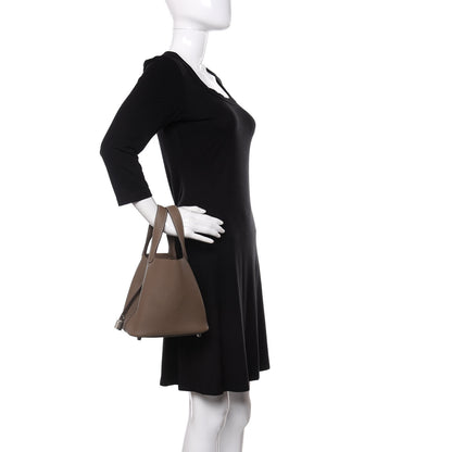 Hermes Taurillon Clemence Picotin Lock 18 PM Etoupe 2 of 11