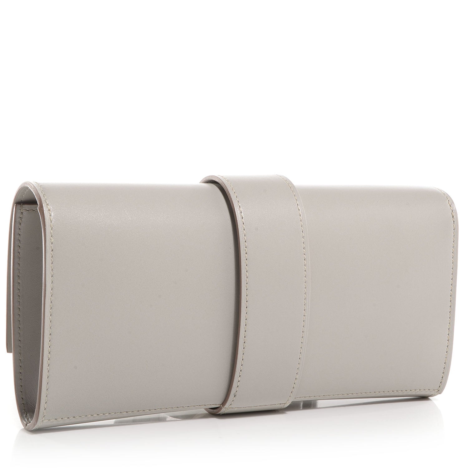 Hermes Tadelakt Medor Clutch 23 Gris Perle 3 of 10