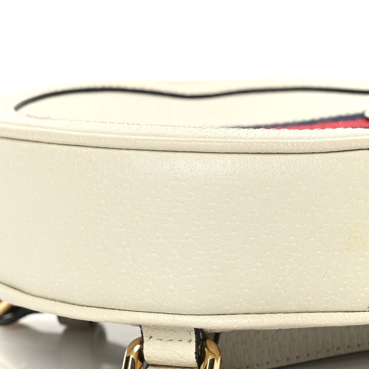 Gucci Textured Calfskin Web Mini Ophidia Round Backpack Mystic White 8 of 8