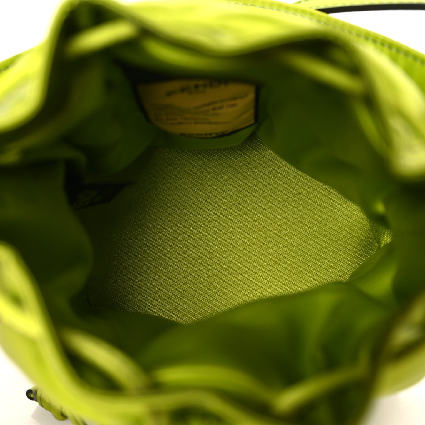 Nylon Ninfa Vitello King Cuoio Mini Mon Tresor Bucket Bag Wasabi