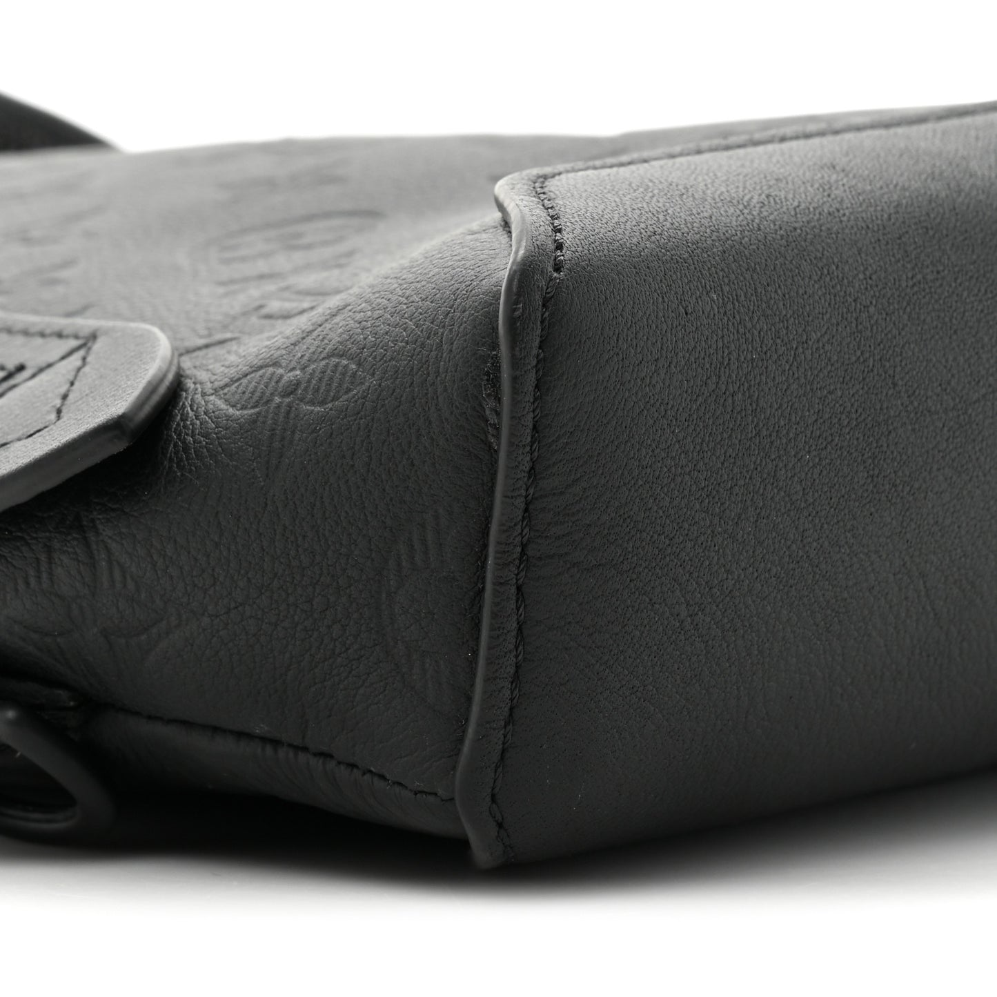 Calfskin Shadow Monogram Duo Slingbag Black