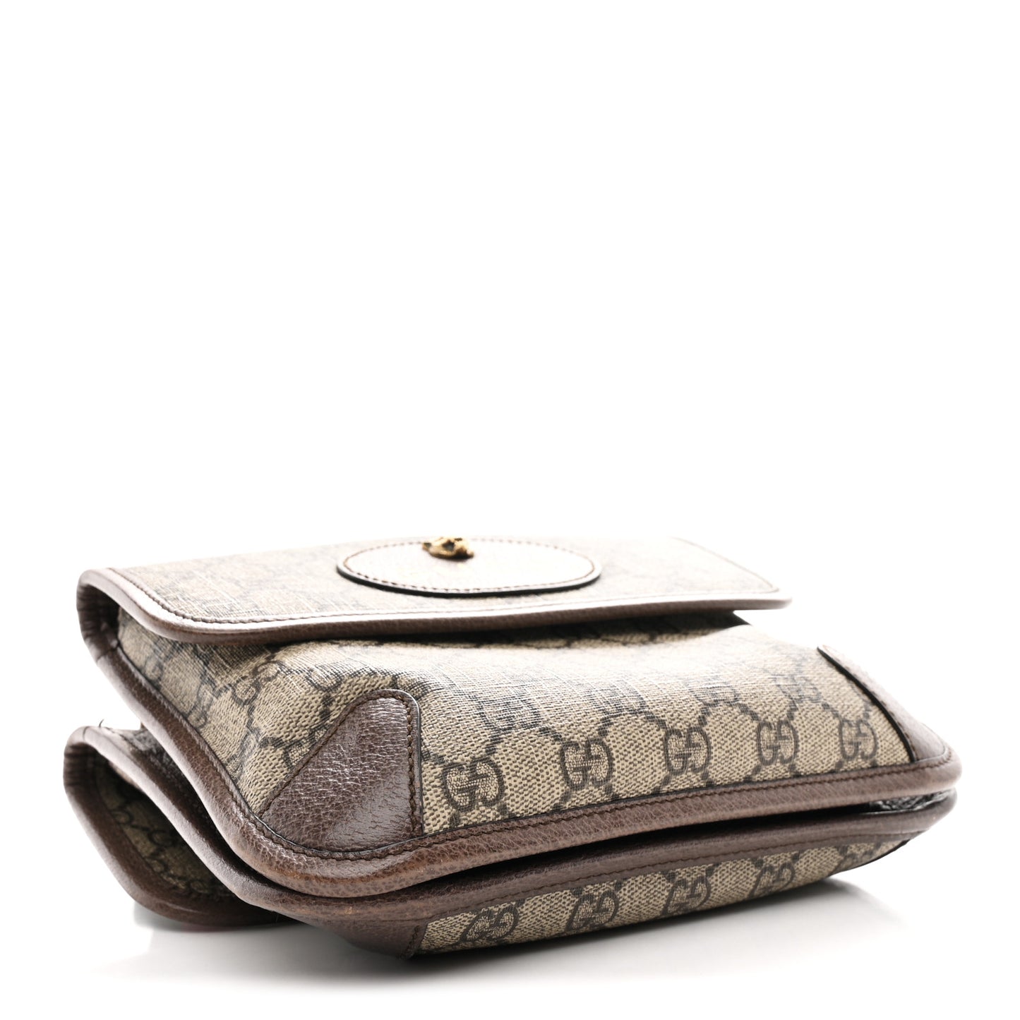 GG Supreme Monogram Web Small Neo Vintage Double Flap Messenger Bag Beige New Acero