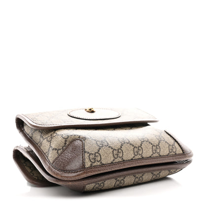 Gucci GG Supreme Monogram Web Small Neo Vintage Double Flap Messenger Bag Beige New Acero 4 of 10