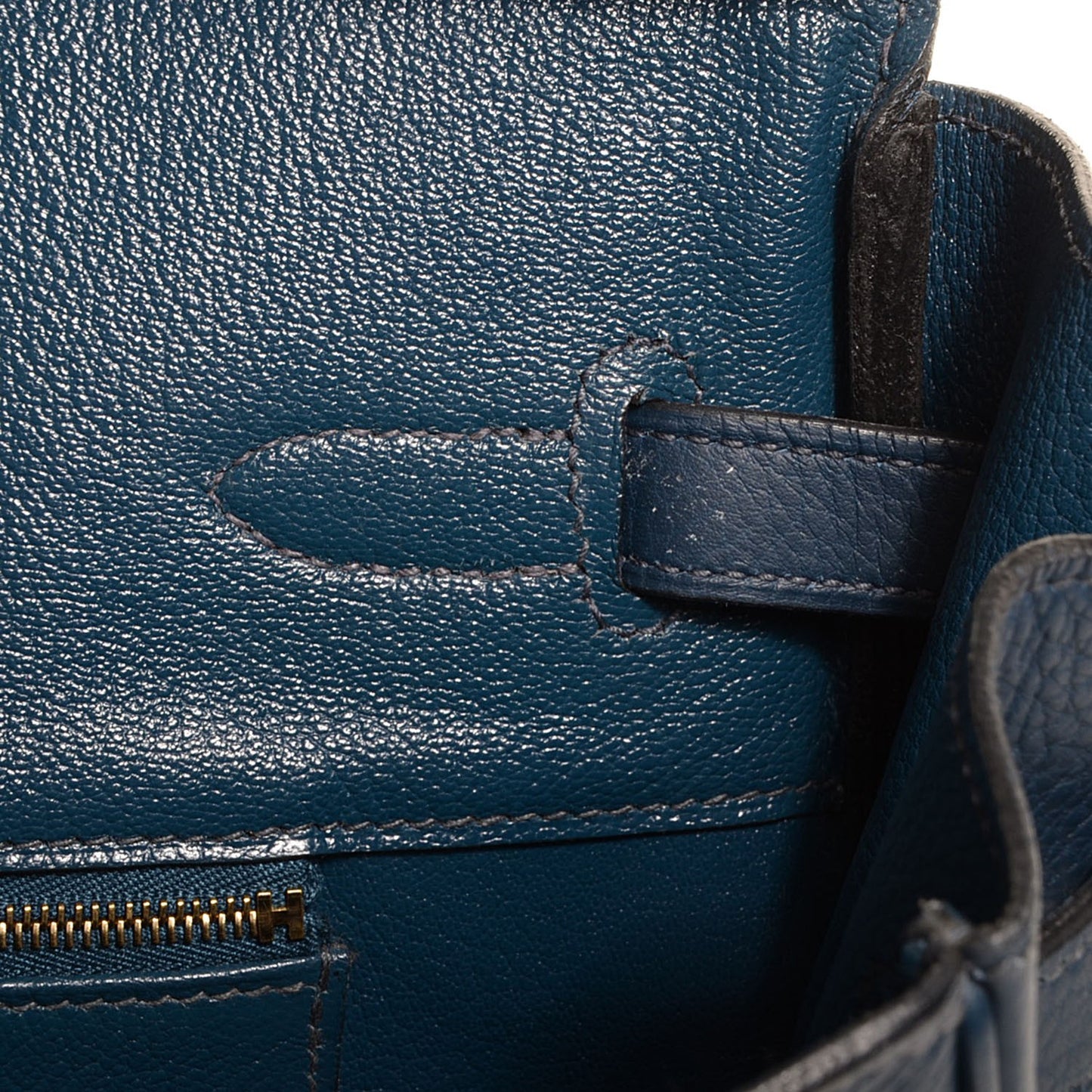 Taurillon Clemence Birkin 35 Bleu Thalassa