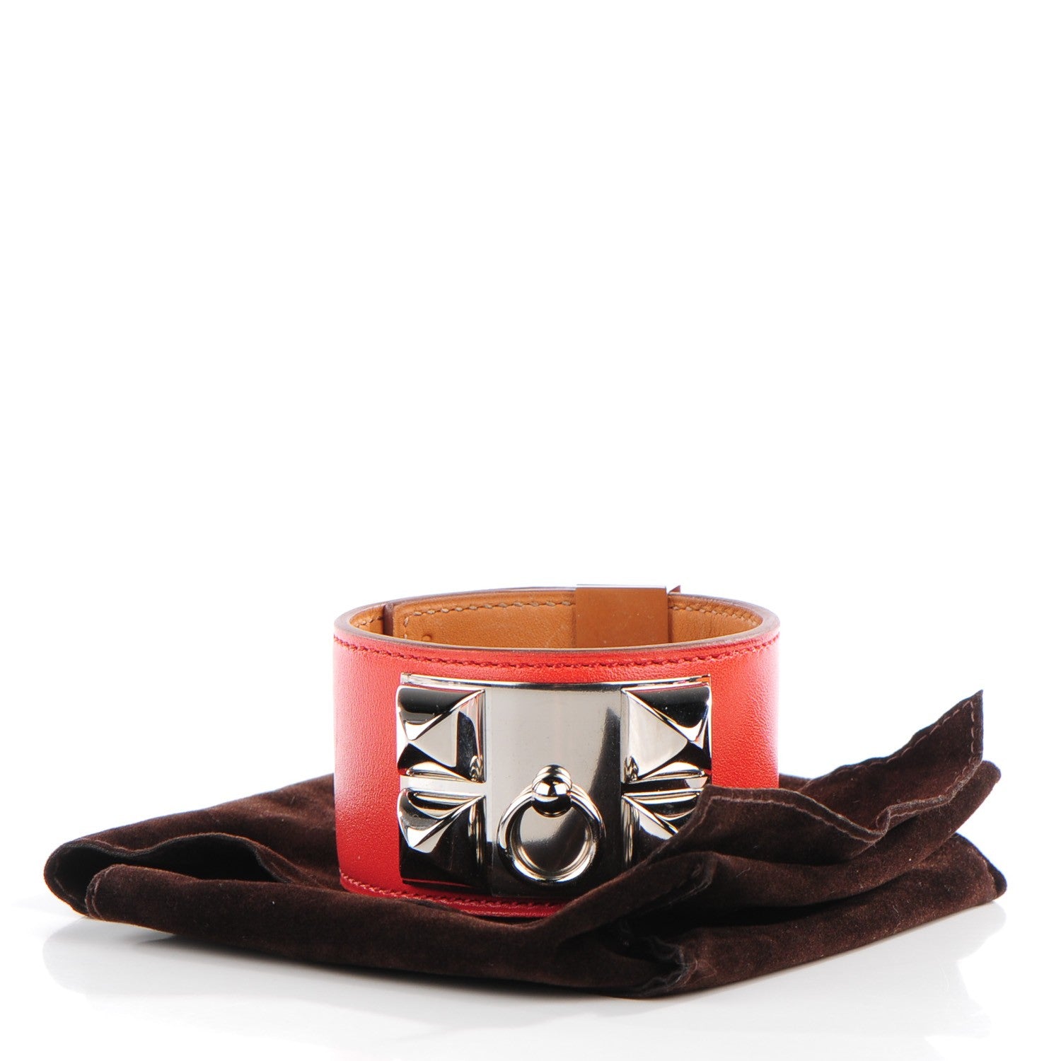 Hermes Box Collier de Chien CDC Bracelet L Sanguine 4 of 8