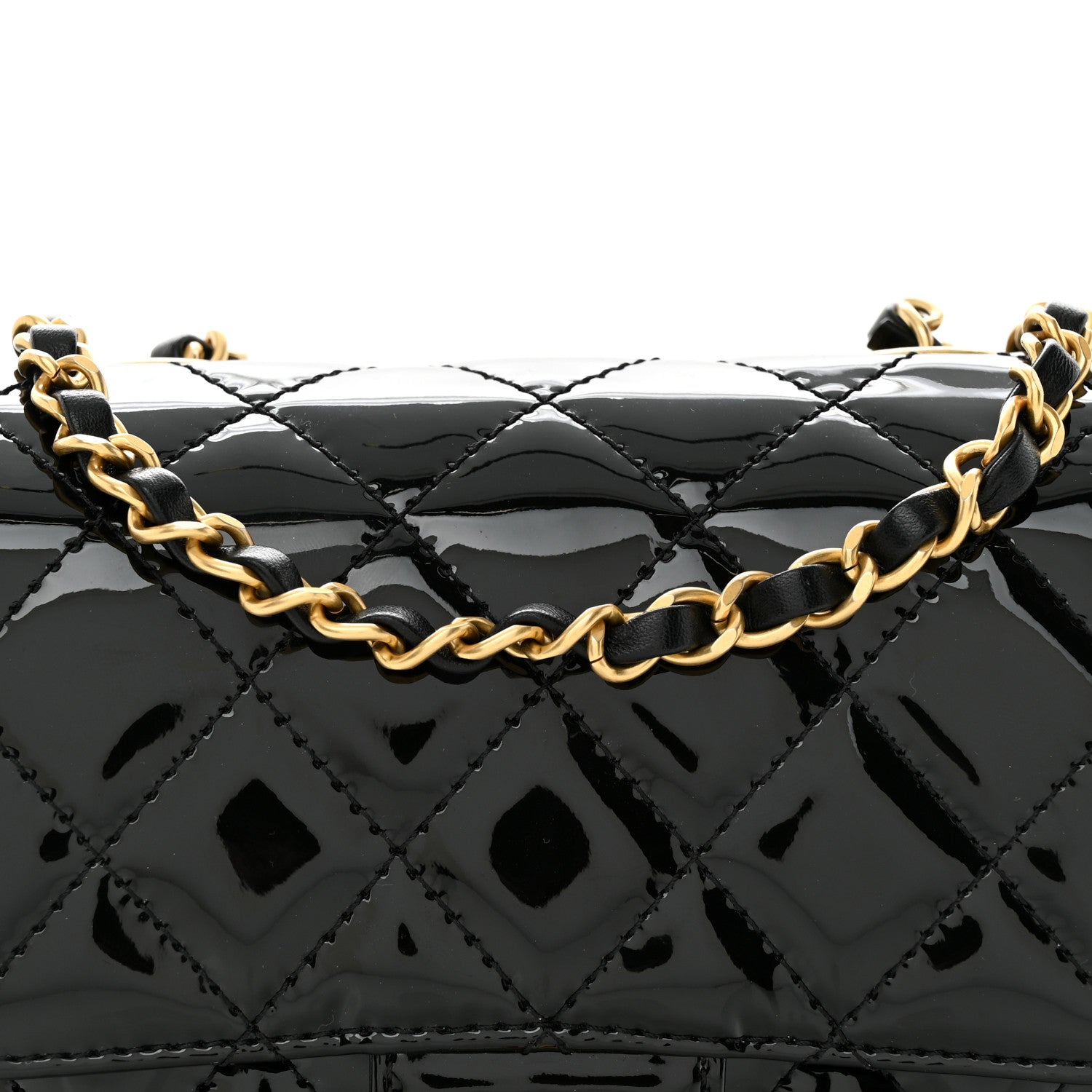 Chanel Patent Quilted Mini Square Flap Black 8 of 10