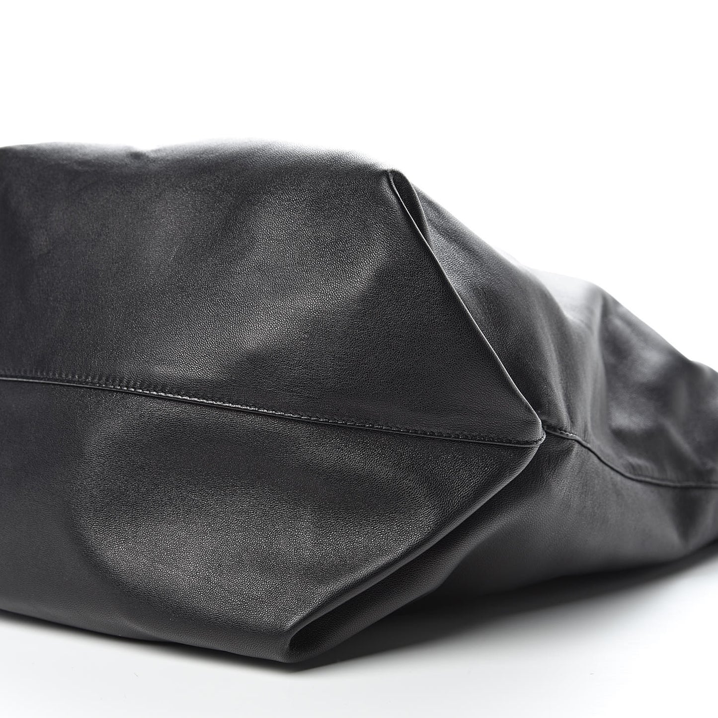 Lambskin Teddy Drawstring Bag Black